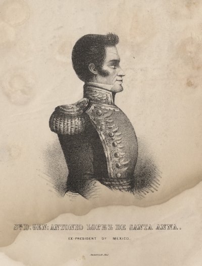 Sr. D. Gen. Antonio Lopez de Santa Anna, litho by Thomas Sinclair by M. Schmitz